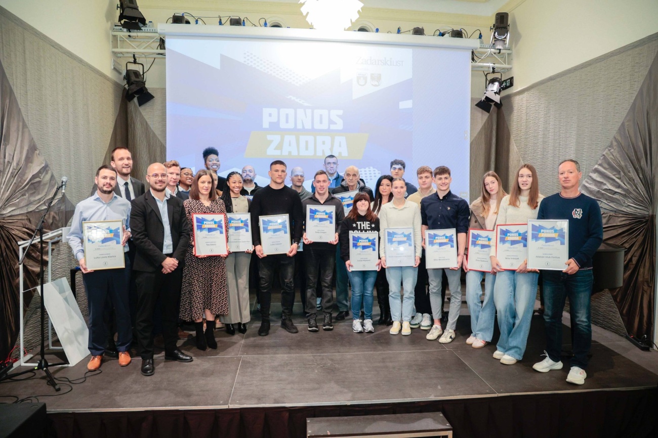 Ponos Zadra: Dodijeljene nagrade najboljim sportašima Zadarske županije za 2025. godinu