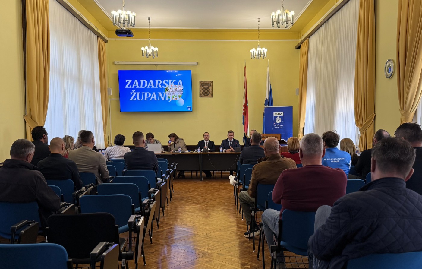 Zadarska županija nastavlja ulagati u sport: Na sastanku sa savezima i sportskim zajednicama predstavljene nove mjere potpore