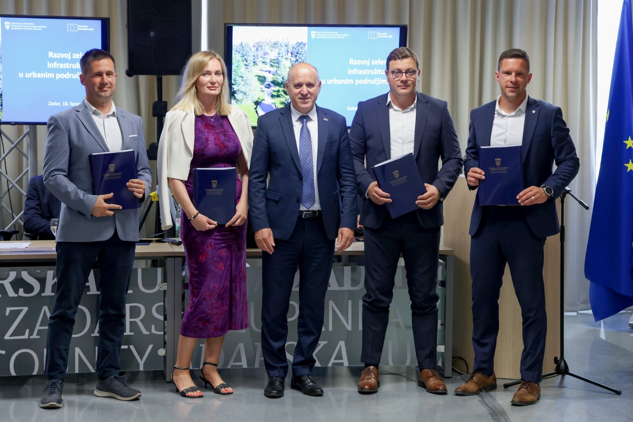 U Zadru dodijeljeni ugovori za zelenu infrastrukturu: za projekte u Jasenicama i Biogradu 4,4 milijuna eura