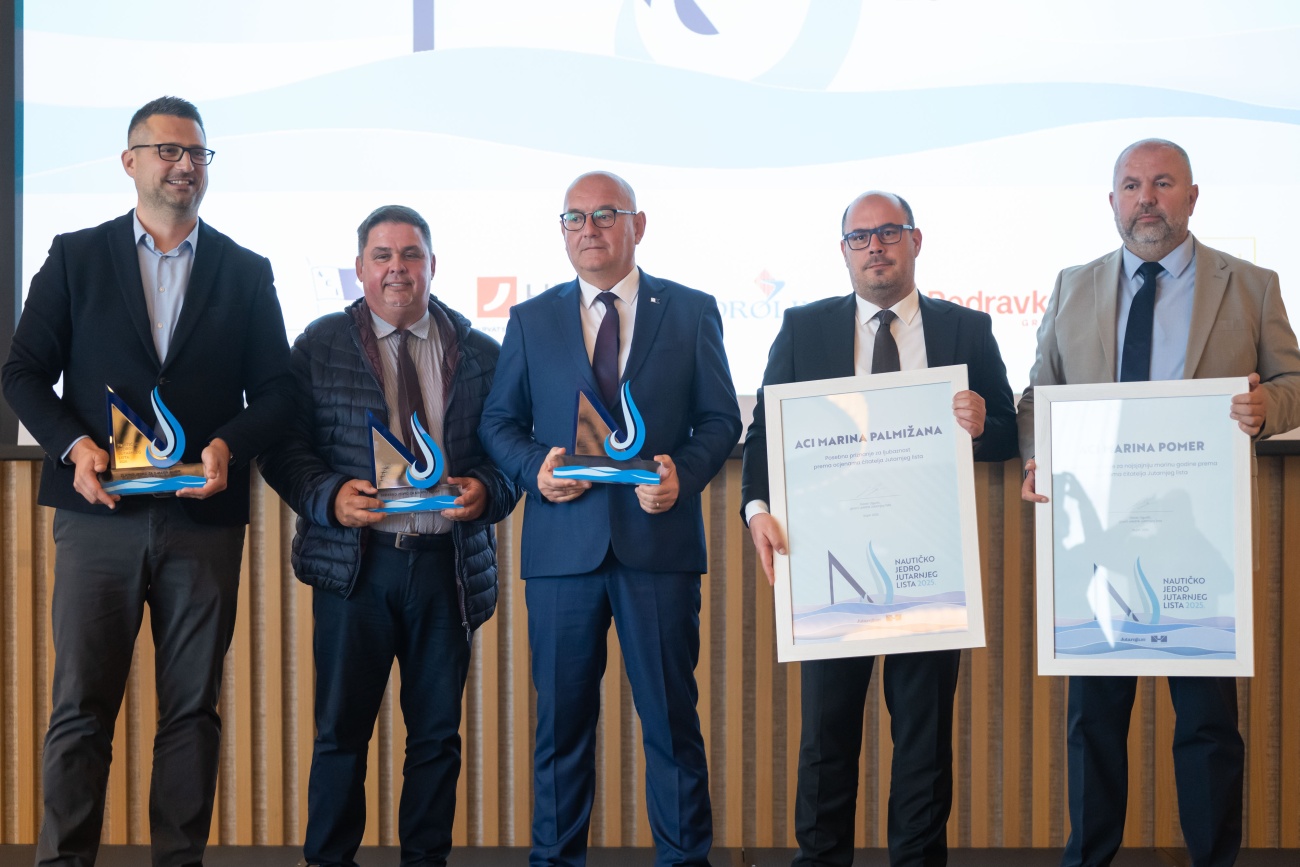 U Zadru dodijeljene nagrade Nautičko jedro: Najbolja marina za 2025. dolazi iz Zadarske županije