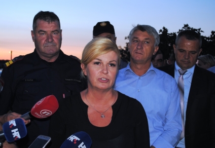 Predsjednica i župan u Benkovcu razgovarali o požarima u Zadarskoj županiji